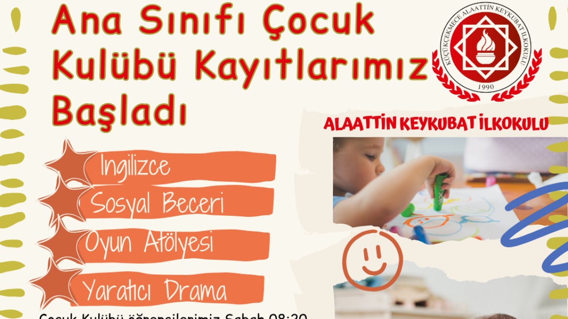 Ana Sınıfı Çocuk Kulübü Kayıtları Devam Ediyor